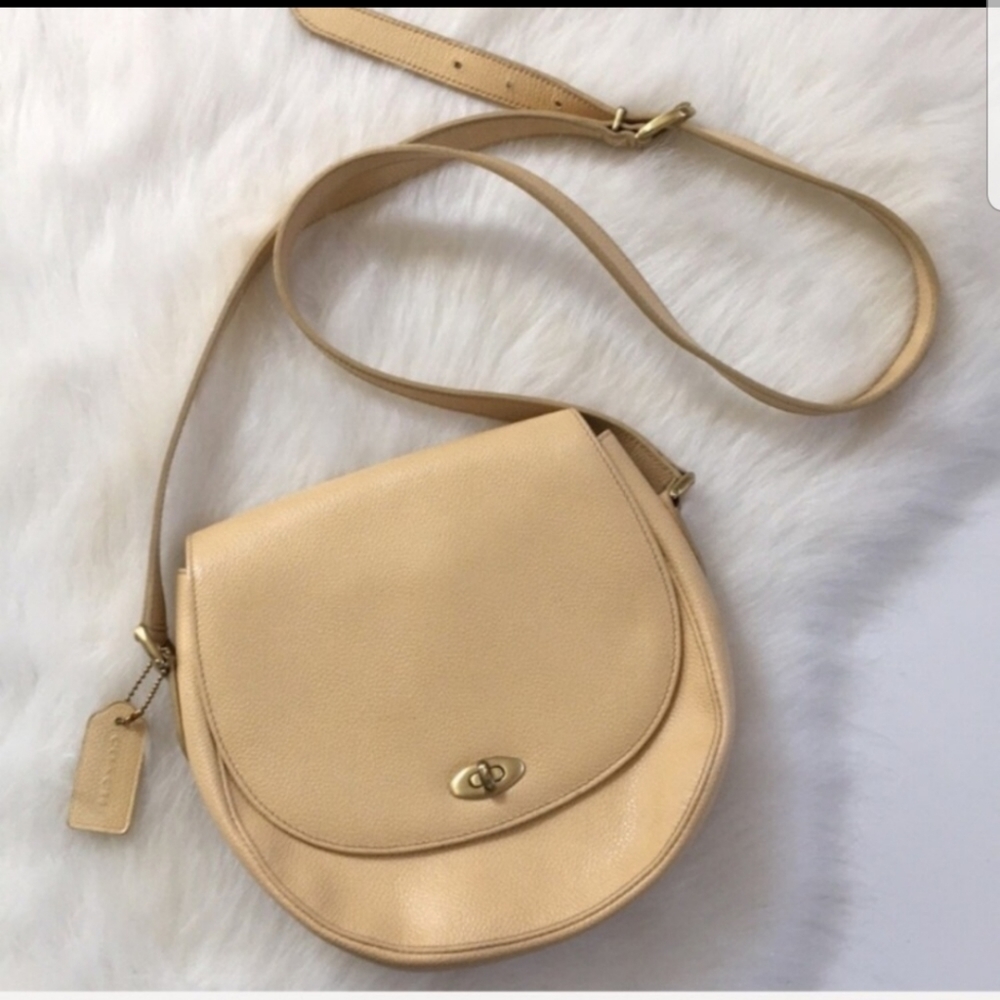 Cream/Yellow Coach Vintage Crossbody